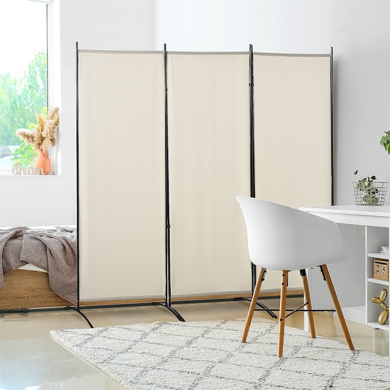 3 Panel Room Divider - Beige