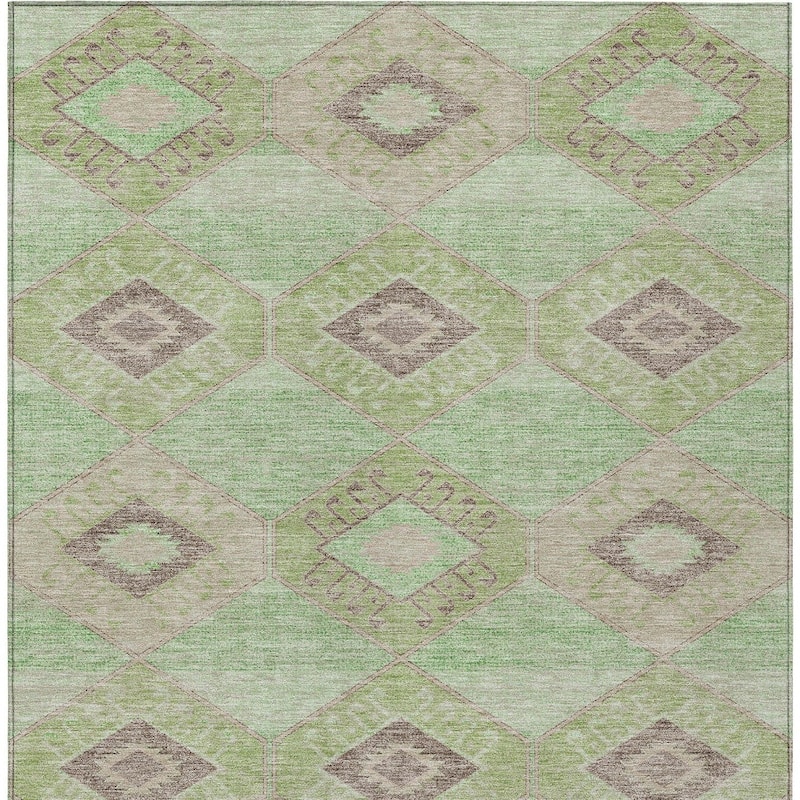 HomeRoots Aztec Transitional Rectangle Outdoor Rug