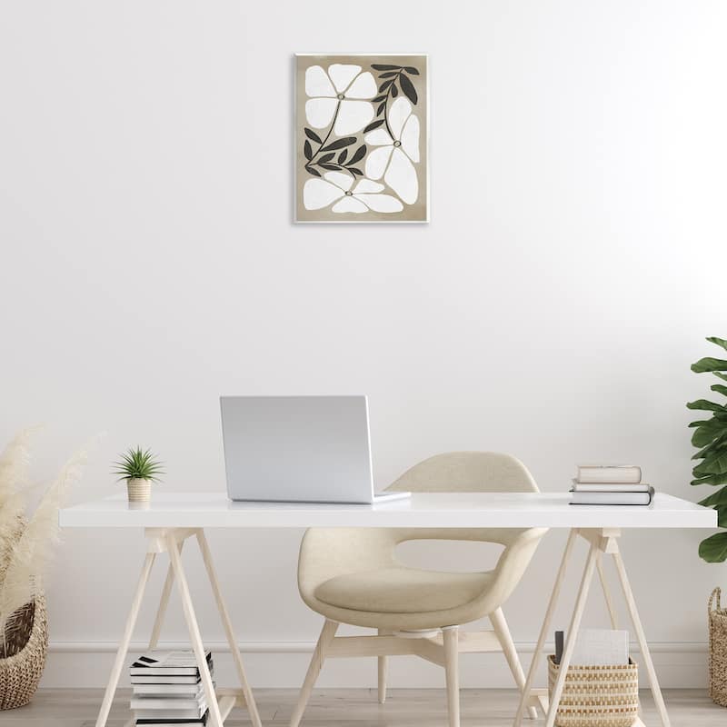 Stupell Boho Flowers Trio Wall Plaque Art Design By Victoria Barnes