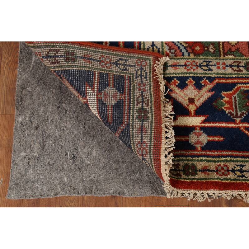 Heriz Serapi Indian Area Rug Hand-Knotted Wool Carpet - 7'9"x 9'8"