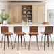 preview thumbnail 152 of 198, 26"/29" Faux Leather Swivel Bar/Counter Stools, Set of 2/3 Set of 4 - Saddle Brown - Counter Height