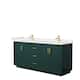 Option Green, Gold Trim, White Quartz Top