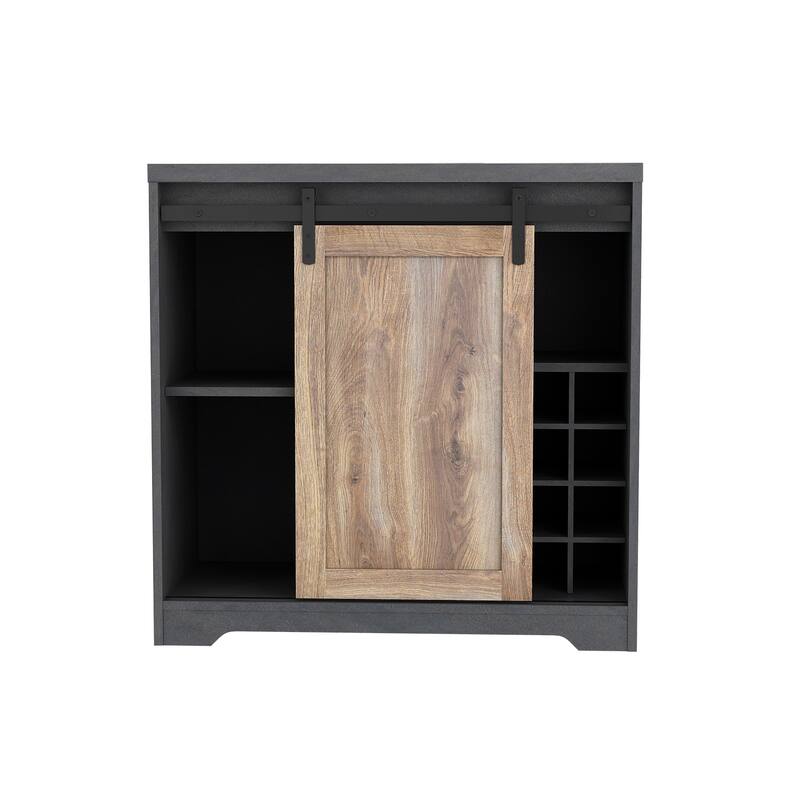 Barn Door Bar Cabinet For Living Room
