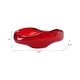 preview thumbnail 4 of 7, Decorative Glass Abstract Oval Bowl - 16", Red - 15.25"