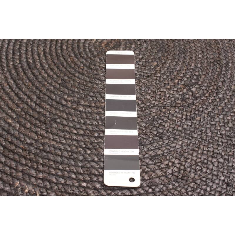 ECARPETGALLERY Braided Weave Palas Denizli Black Jute Rug - 3'10 x 3'10