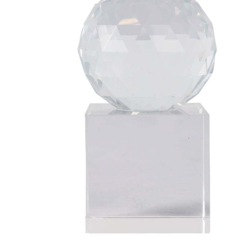 Crystal Glass Pillar and Taper Candle Holder Faceted Modern Design