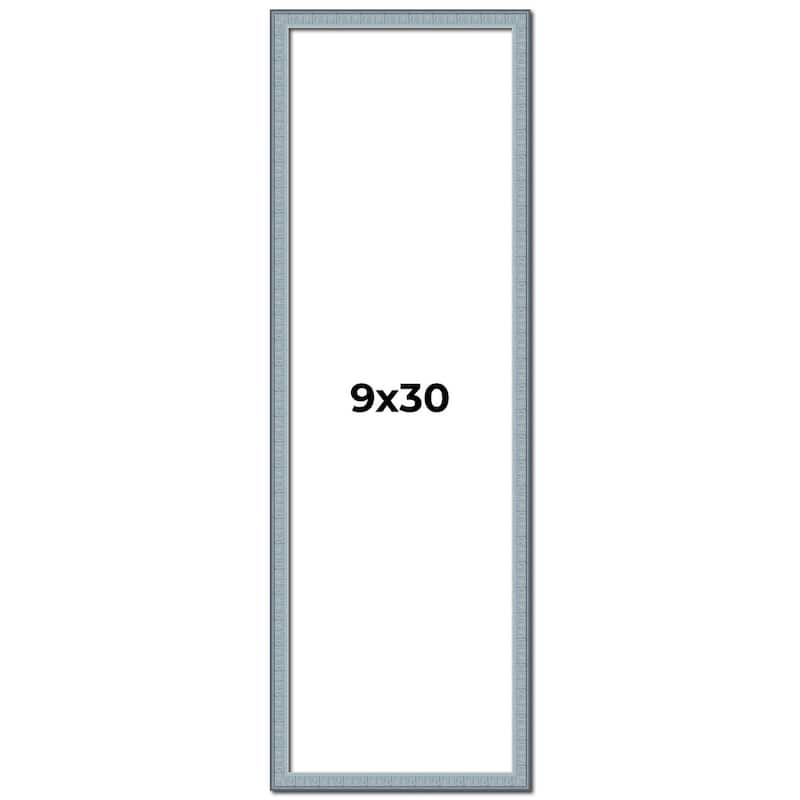 9x30 Frame Rustic Sky Blue Solid Wood Picture Frame | 0.75 Inch