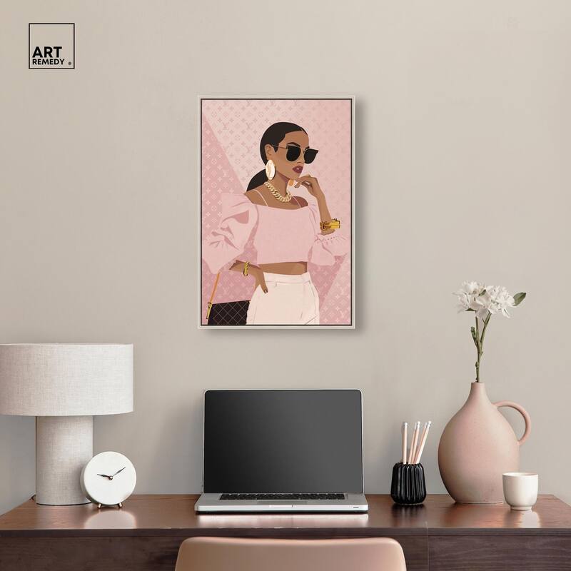 Simple Pink Look Canvas by Art Remedy