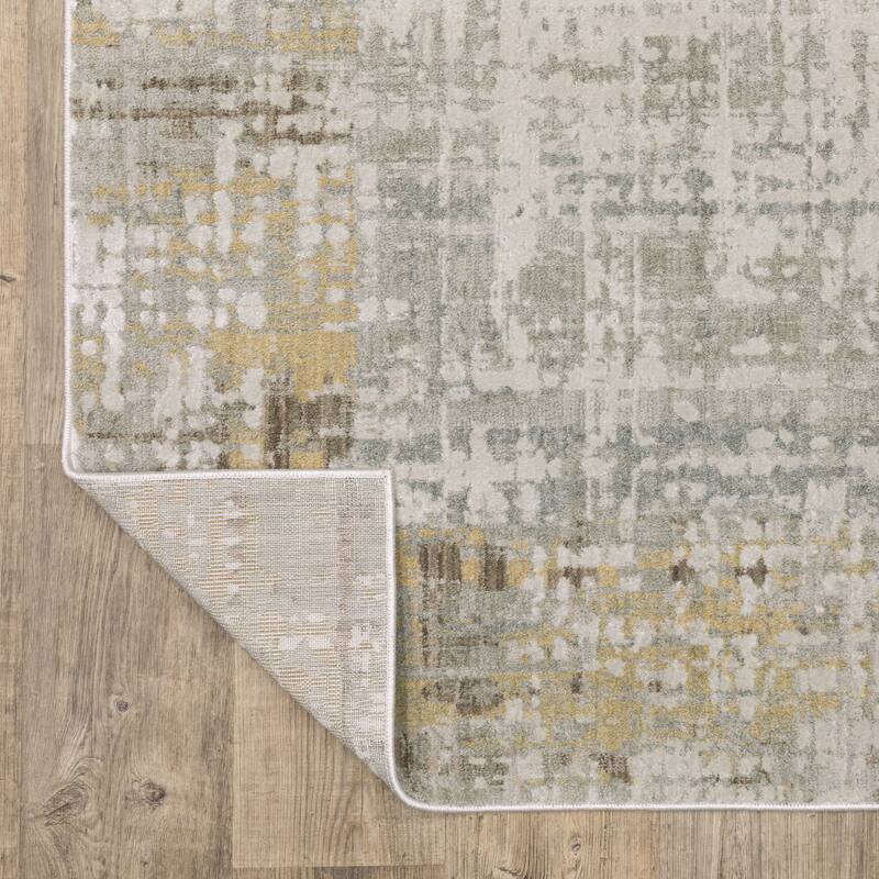 Melody Distressed Abstract Beige/ Multi Area Rug