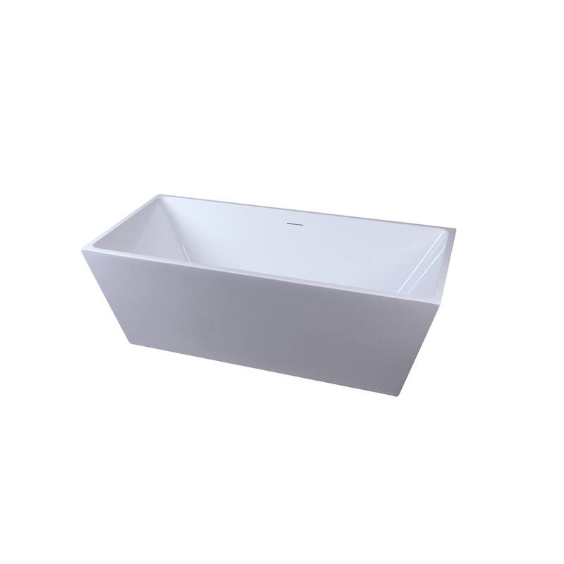 Timothy Soaking Rectangular Bathtub in Glossy White