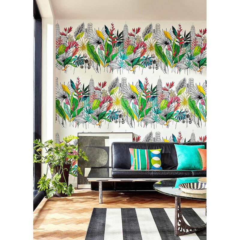 Sierra Multicolor Urban Tropic Wallpaper