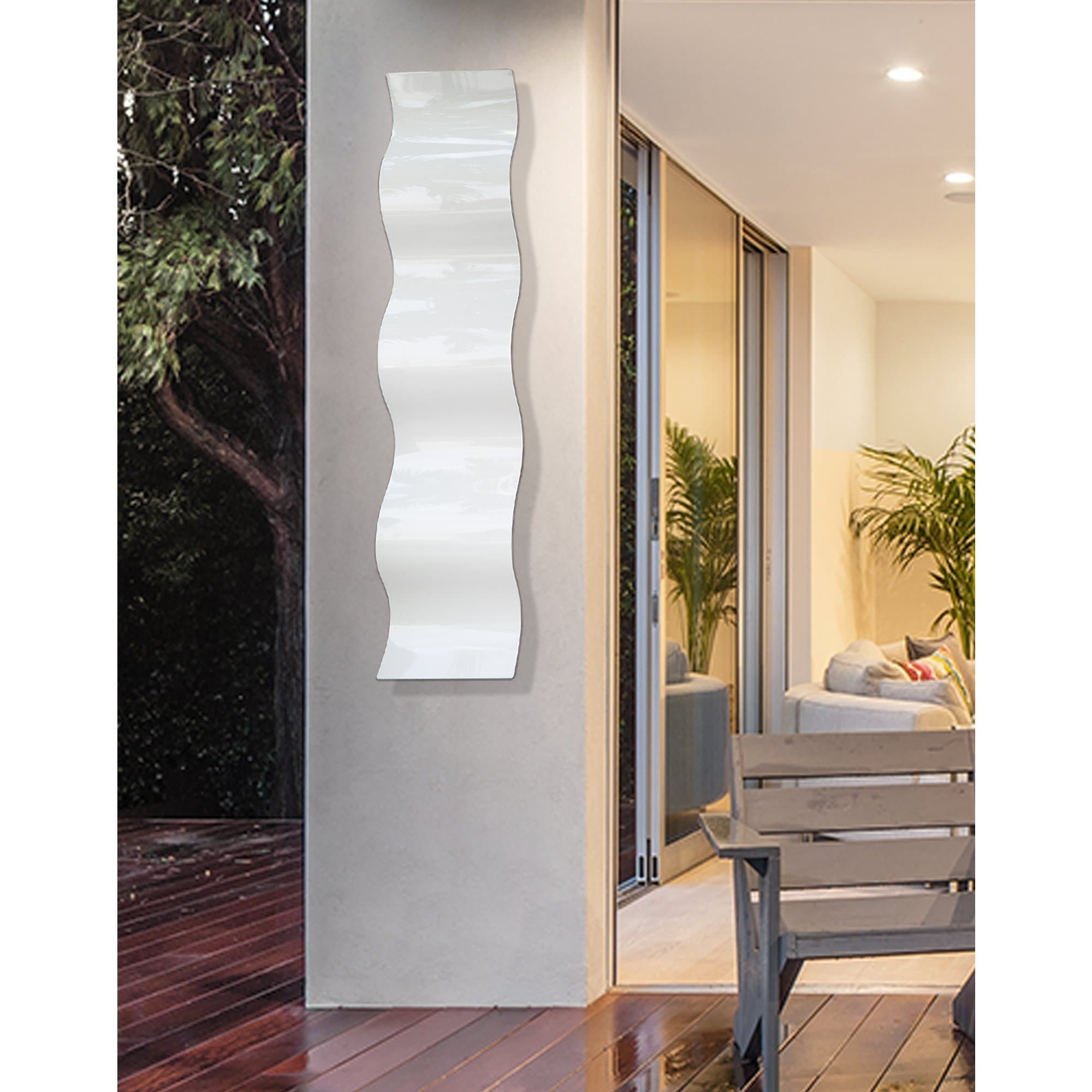 Details about   Large White Metal Wall Art Sculpture Wave Accent Modern Indoor/Outdoor Jon Allen 