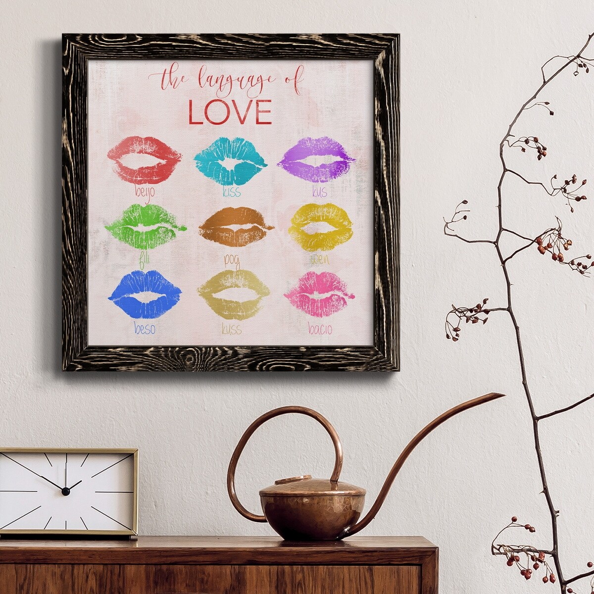 Rainbow Kiss-Premium Framed Canvas - Ready to Hang - On Sale