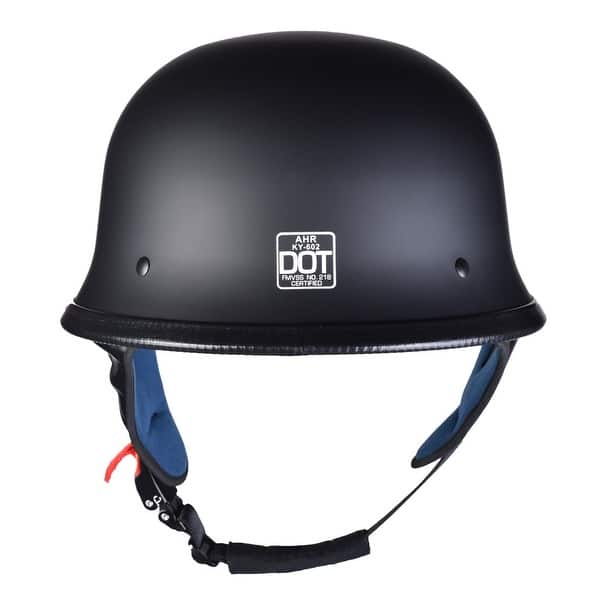 AHR RUN-G DOT German Style Motorcycle Half Helmet Open Face Cruiser Chopper  Biker Skull Cap Helmet M - Bed Bath & Beyond - 42904241