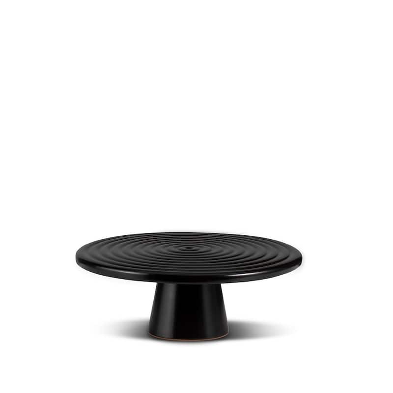 Food Stand Lg Black Matt Dia 12.6" - Black Matt - Small - Black