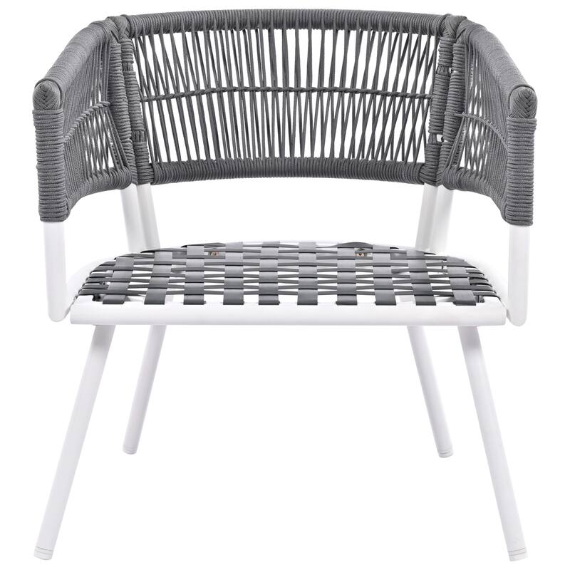 4 Piece Patio Furniture Set, Patio Conversation Set with Acacia Wood Table, 2 Chairs and 1 Loveseat Sofa with Thick Cushion