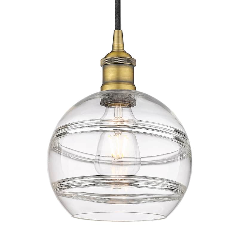 Innovations Lighting 616-1P 10 8 Rochester Pendant Rochester 8" Wide - Brushed Brass / Clear