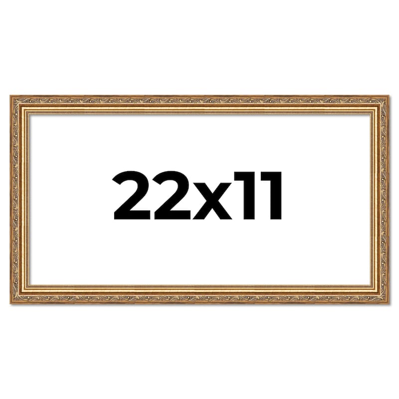 22x11 Frame Red Solid Wood Picture Frame Width 1.75 Inches | Interior Frame Depth 1 13/16 Inches