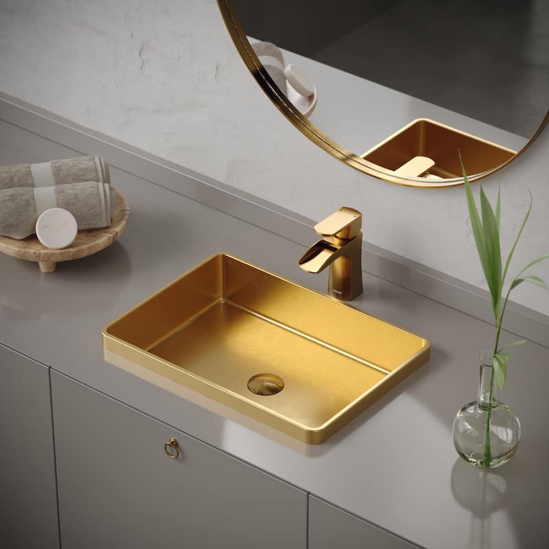 Karran Cinox Stainless Steel Rectangular Drop In Sink