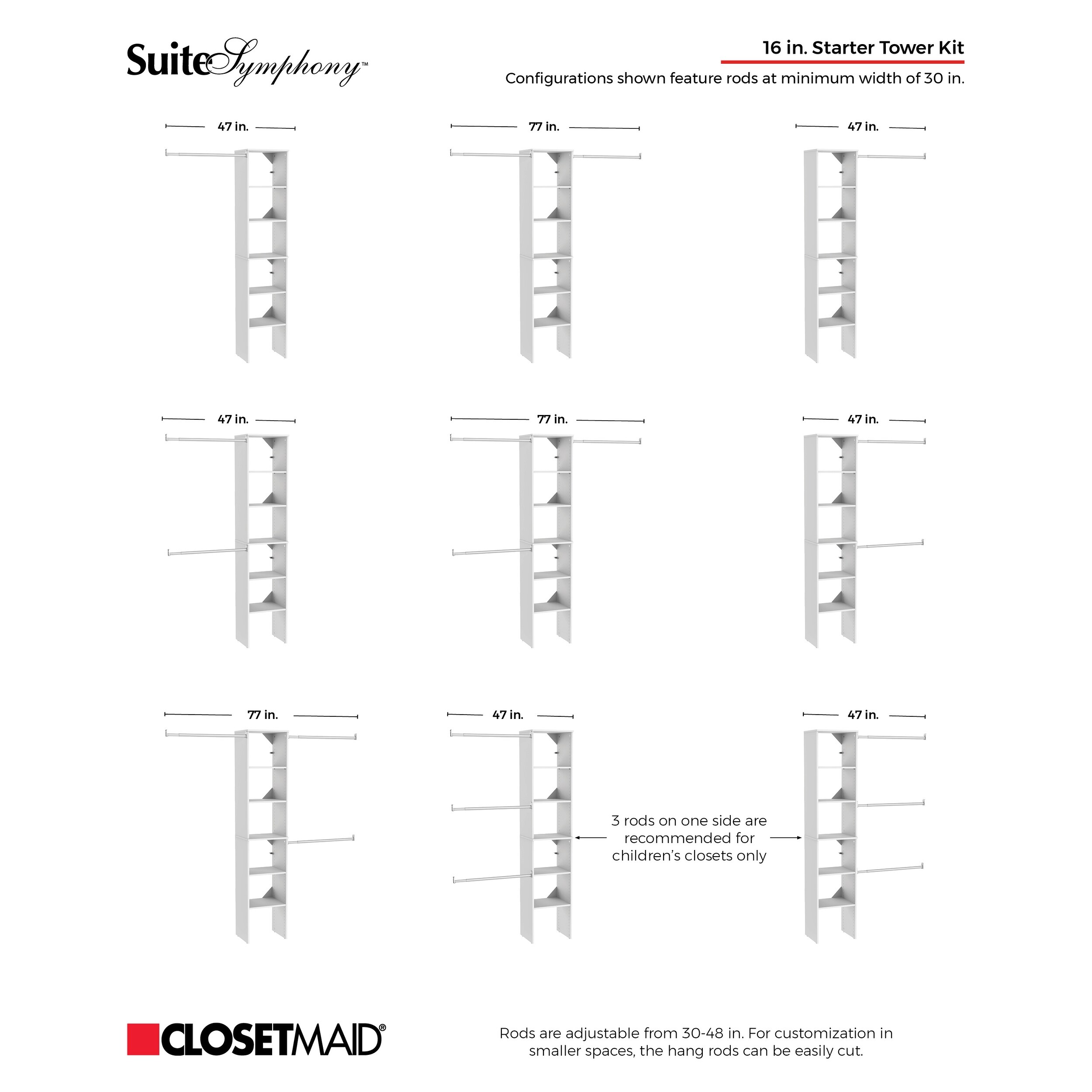 ClosetMaid SuiteSymphony 16-Inch 2-Drawer Closet Tower Organizer-image