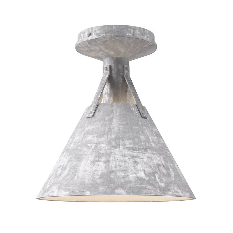 Alora Lighting FM584811 Archer 10" Wide Semi-Flush Ceiling Fixture - Steel Shade