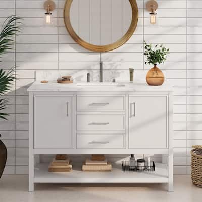 48-Inch Farm Style Bathroom Vanity with Square Sink
