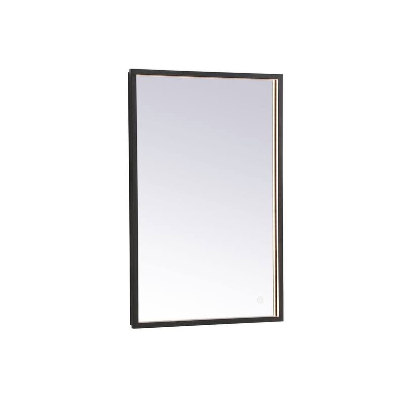 Elegant Lighting MRE61830 Pier 18" W x 30" H Modern Rectangular - Black