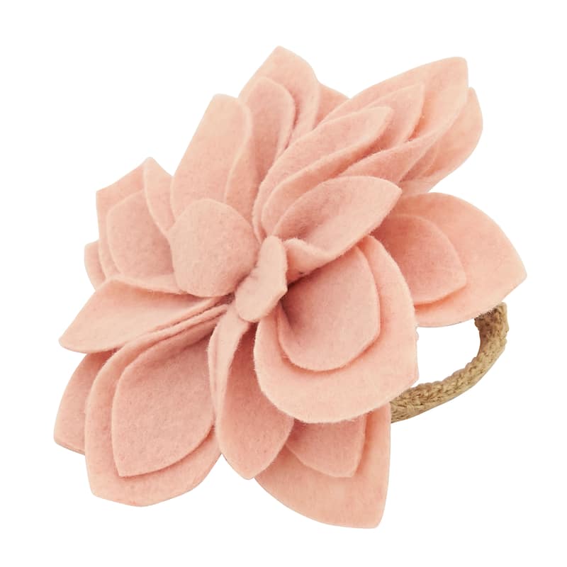 Felt Blossom Napkin Ring (Set of 4) - Rose - Set of 4