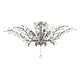 preview thumbnail 7 of 8, Adoria 26" 4-Light Contemporary Bohemian Iron/Acrylic LED Semi Flush Mount, Silver Gray/Clear by JONATHAN Y