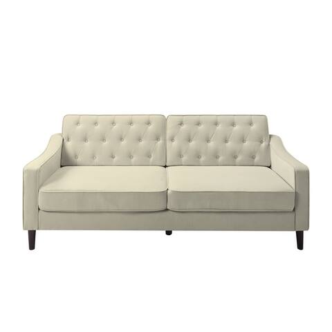 Loveseats Two-Seater Arm Sofa Fabric Solid Wood Legs