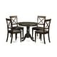 preview thumbnail 9 of 12, 5-Piece Dining Set - Small Kitchen Table and 4 Chairs - Cappuccino Finish (Seat Type Option)