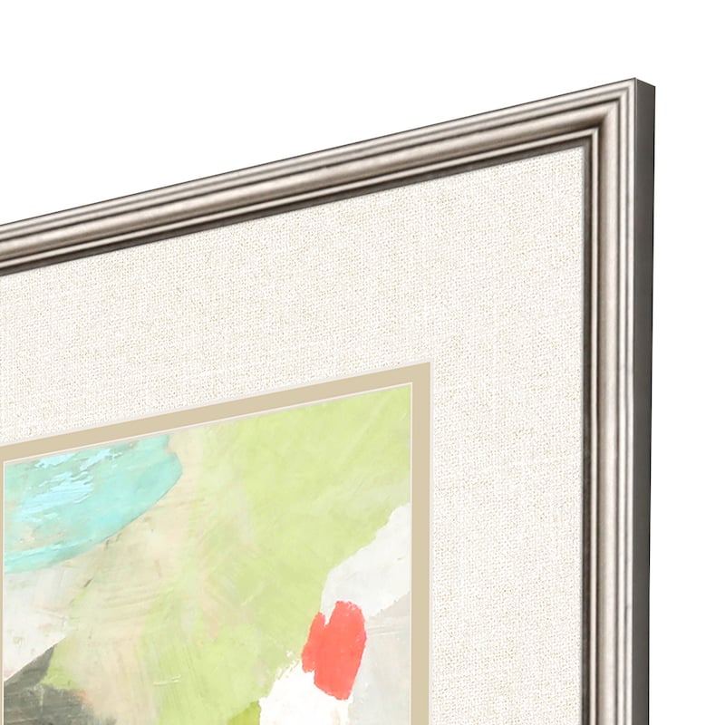 Pastel Splash S/4 Framed Art Exclusive Giclee Under Glass - Multi-Color