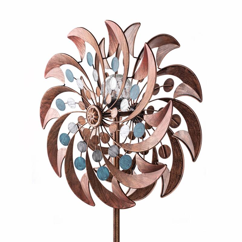 Teamson Home 18" dia. Solar Kinetic Windmill Spinner,