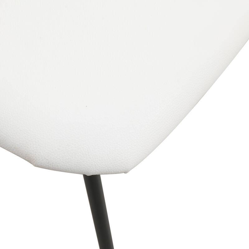 Lyra Modern Dining Chair in Upholstered Faux Leather with Beech Wood Back & Metal Legs by LeisureMod