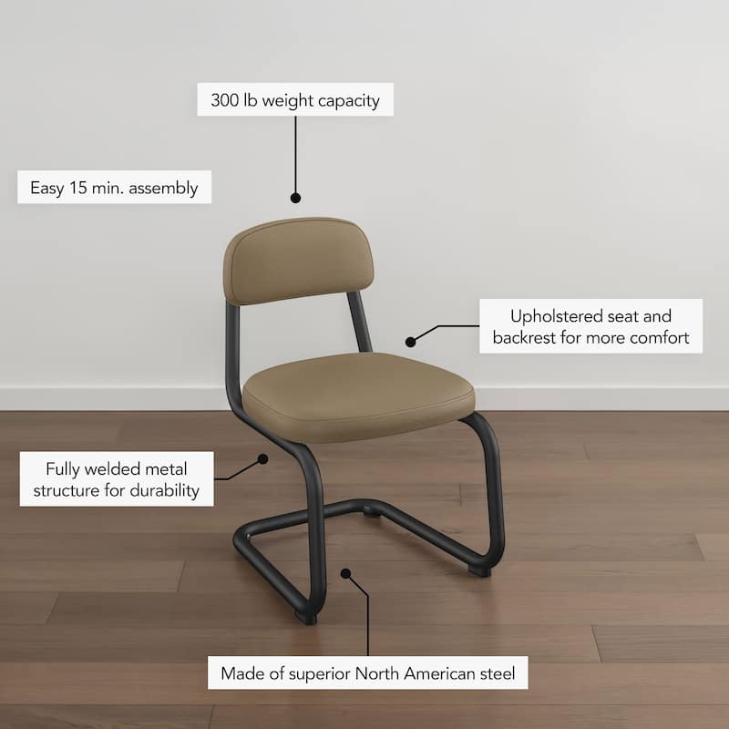 Amisco Flynn Upholstered Dining Chair with Metal Base