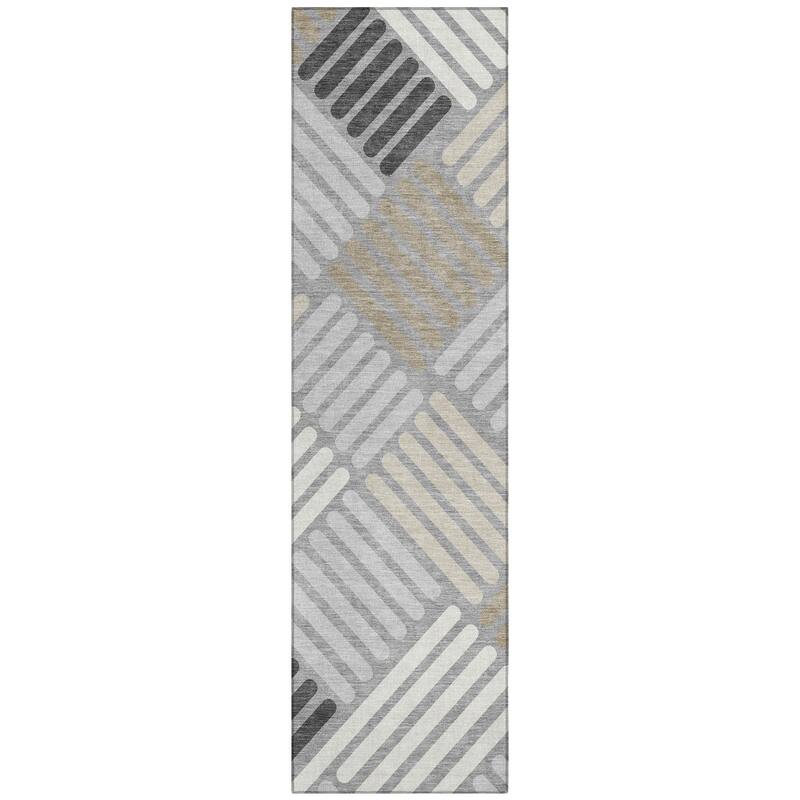 Machine Washable Indoor/ Outdoor Modern Weave Chantille Rug
