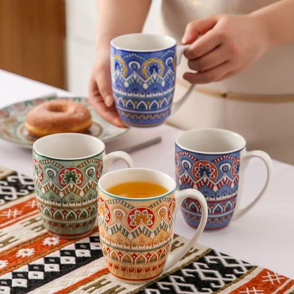 vancasso Bohemia 4-Piece Porcelain Coffee Mug 12Oz. - Bed Bath & Beyond -  34840551