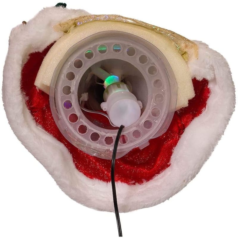 Kurt Adler 12-Inch CUL Fiber Optic LED Santa Treetop - 12"