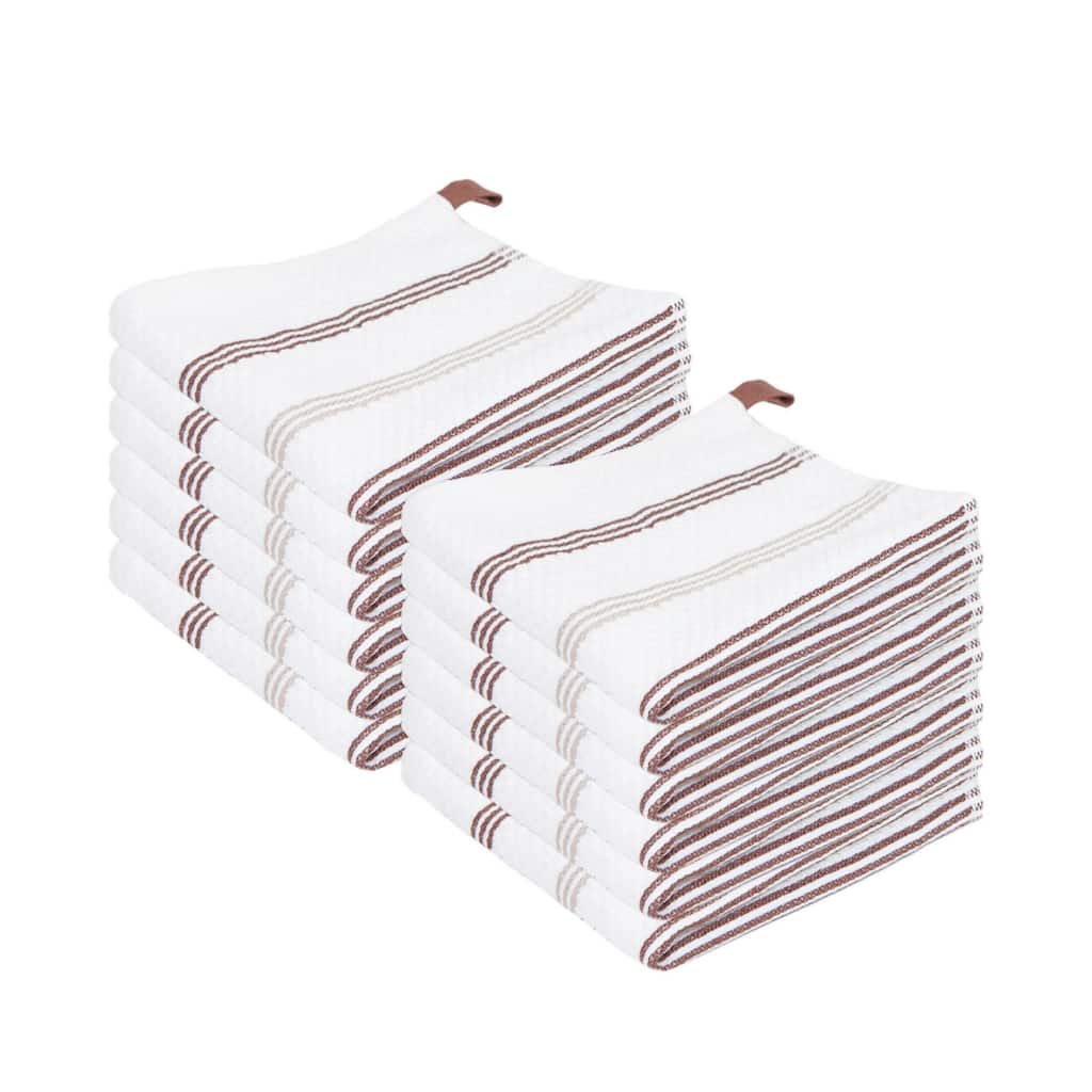 The Sloppy Chef Premier 12-Piece Striped Dishcloths - 13x13