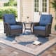 Option Brown Wicker / Blue Cusion