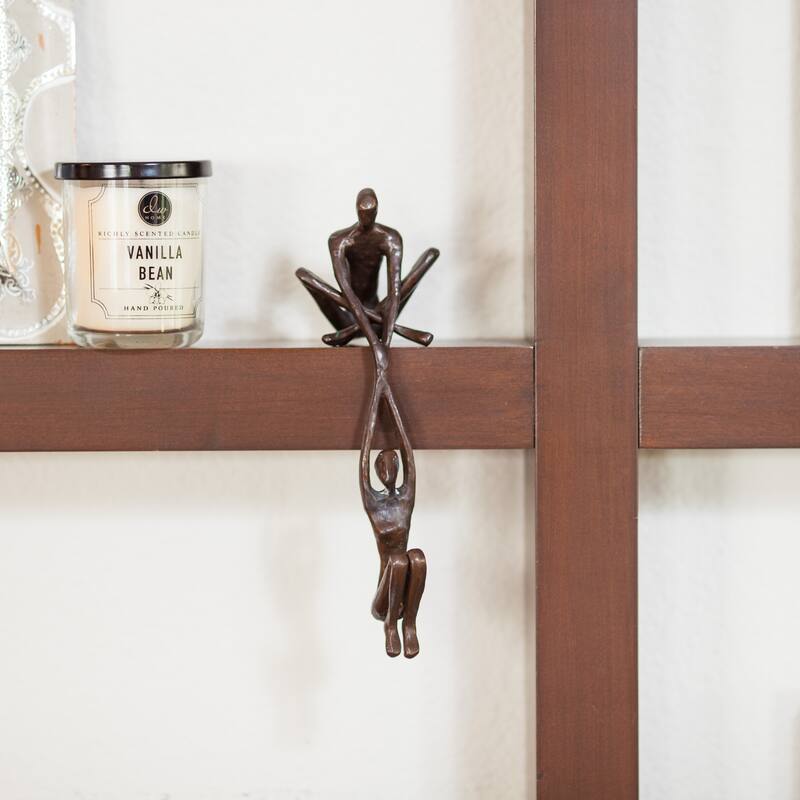 Man Lifting Woman Handcrafted Figurine - 8" - Bronze