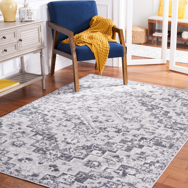 SAFAVIEH Toscana Clarice Medallion Rug - 9' x 12' - Grey/Ivory