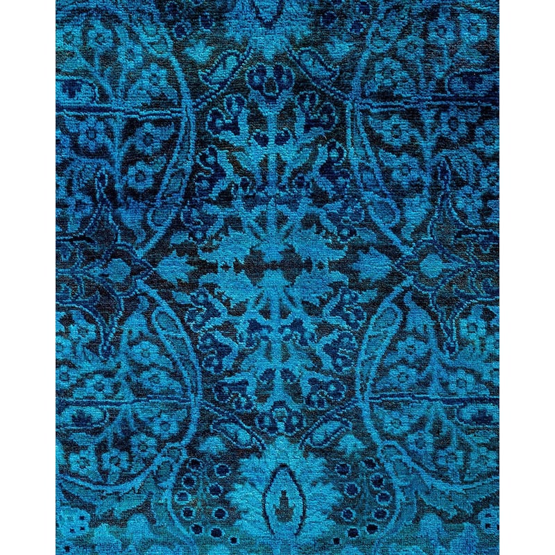 Contemporary Overdyed Wool Hand Knotted Area Rug - 6' 1" x 12' 2"