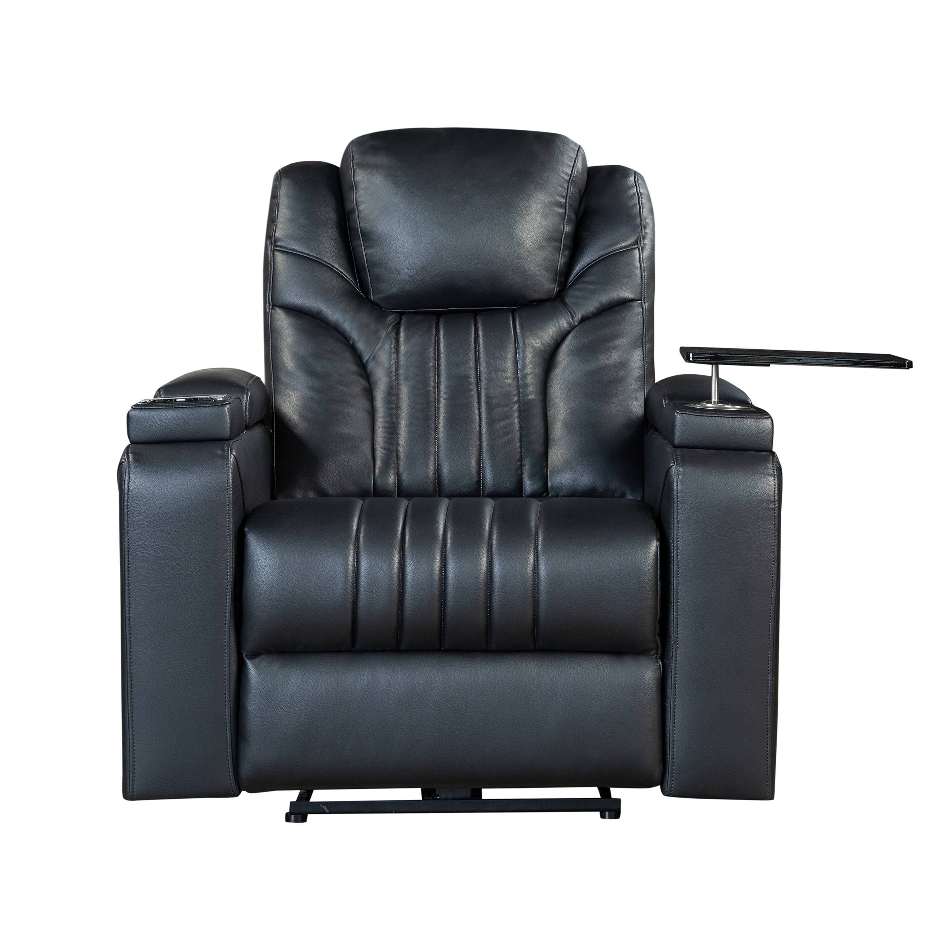 PU Leather Power Recliner Home Theater Recliner with Power Adjustable