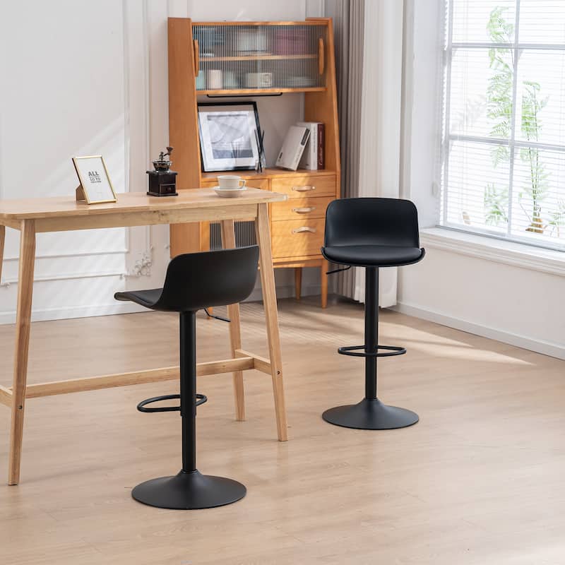 Modern Barstools Set of 2 Swivel Bar Chairs