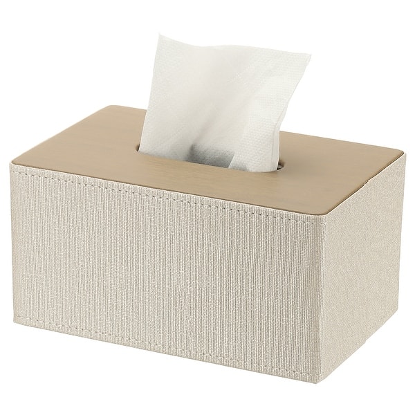Tissue Box Cover, Modern Tissue Box Holder with Magnetic Closure for Living Room Bedroom Office Hotel