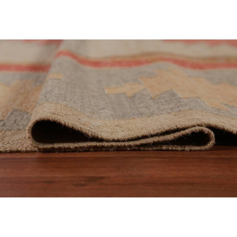 Hand Woven Oriental 100% Jute Carpet Southwestern Modern Beige & Ivories Kilim Area Rug - 13' 3'' X 10' 8''