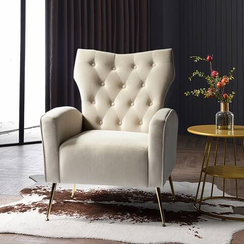 Danita Upholstered Accent Chair with Tufted Back