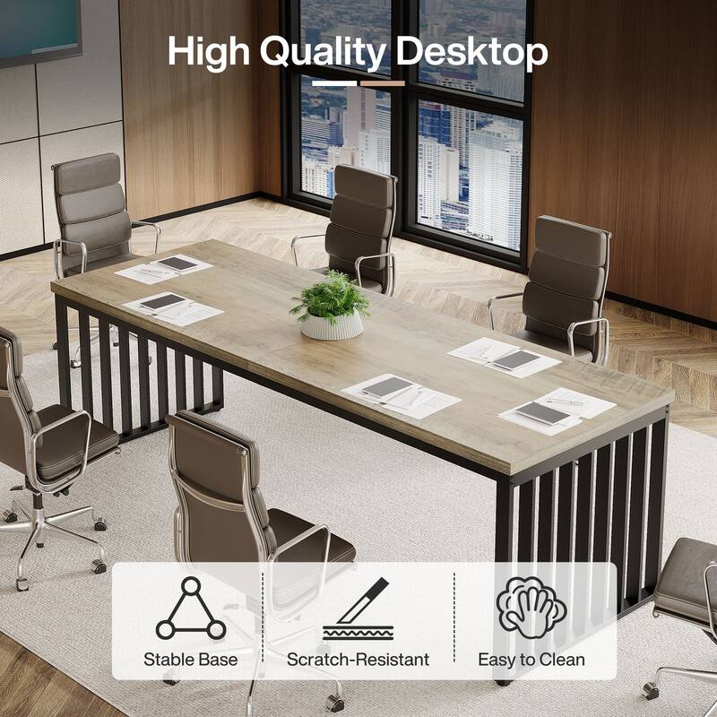 6.5 ft Conference Table, Small Conference Room Table - 2-pieces