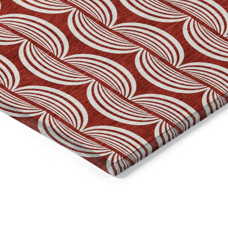 HomeRoots Ogee Transitional Rectangle Outdoor Rug